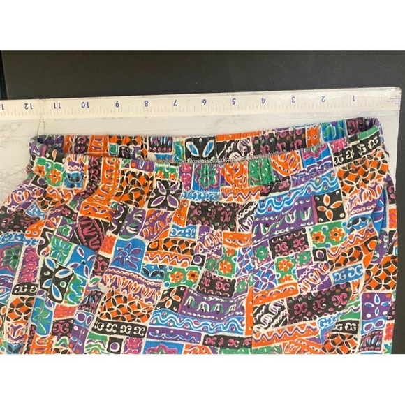 Vtg Simply Basic Shorts Womens XS Retro Colorblock Bermuda Pull Up 80s/90s​​​​ - Picture 3 of 5